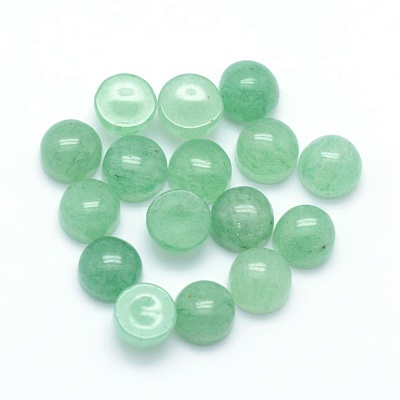 Natural Green Aventurine Cabochons X-G-P393-R15-4mm-1