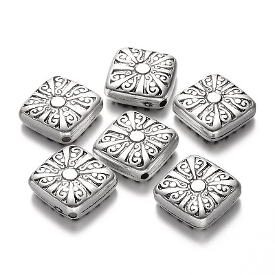 Carved Rhombus CCB Plastic Beads CCB-N002-05-1