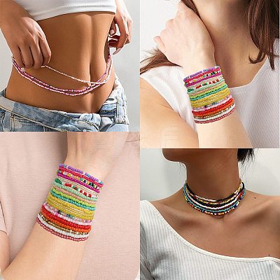 6Pcs 6 Colors Waist Beads AJEW-DJ0003-39-1