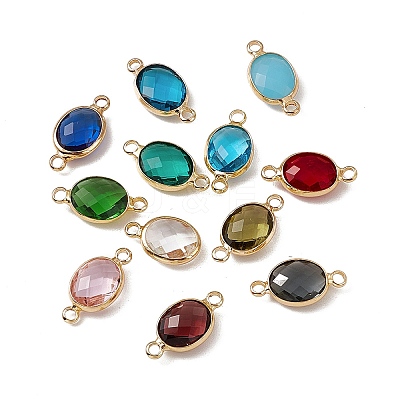 Transparent K9 Glass Connector Charms GLAA-A005-10G-1