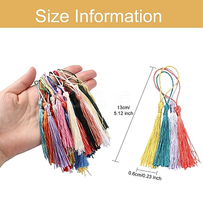 60Pcs 30 Colors Polyester Tassel Decorations AJEW-YW0001-20-1
