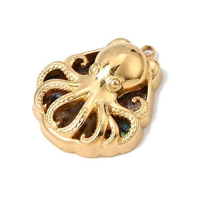 Marine Organism Theme Natural Shell Pendants SH-CBA6E49-01G-D-1