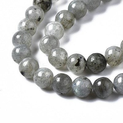 Natural Labradorite Round Beads Strands G-S158-6mm-1