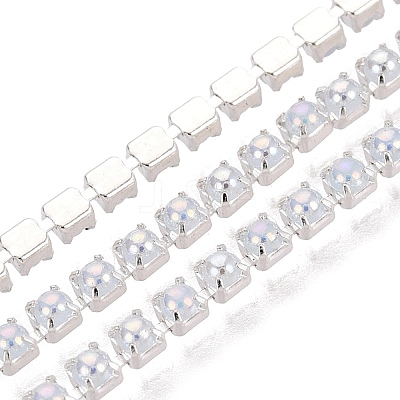 Iron & ABS Plastic Imitation Pearl Tennis Chains CH-Q006-01A-16-1