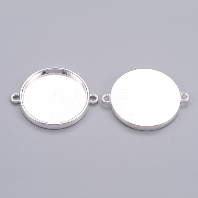 Tibetan Style Cabochon Connector Settings X-TIBE-C074-S-FF-1