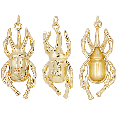 10Pcs Brass Pendants KK-BBC0021-61-1