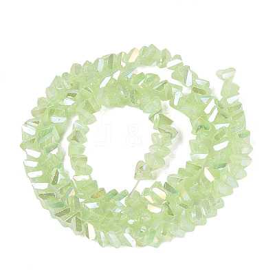 Electroplate Imitation Jade Glass Beads Strands EGLA-Q139-01A-B04-1