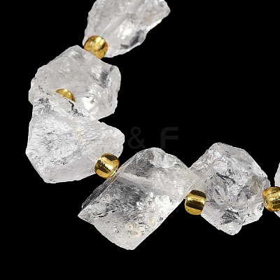 Raw Rough Natural Quartz Crystal Beads Strands G-Z131-J01-01-1