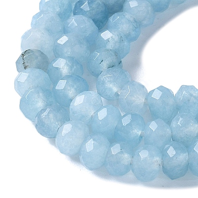 Dyed Natural Malaysia Jade Rondelle Beads Strands G-E316-2x4mm-64-1
