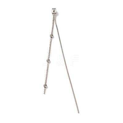 Brass Snake Chain & Ball Chain Ear Nuts KK-G510-16P-1