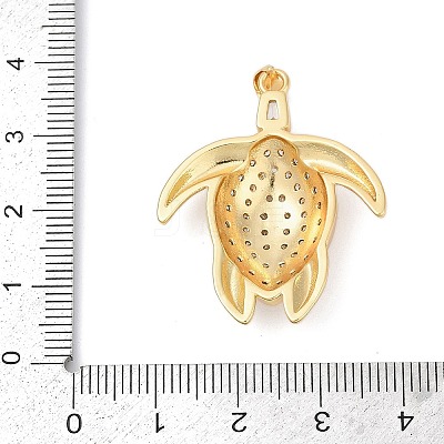 Brass Micro Pave Cubic Zirconia Pendants KK-A241-09G-1