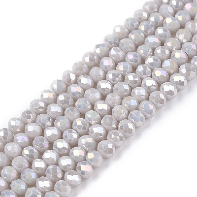 Electroplate Glass Beads Strands EGLA-A044-P2mm-B19-1