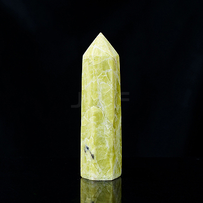 Natural Xiuyan Jade Pointed Prism Bar Home Display Decoration G-PW0007-101E-1