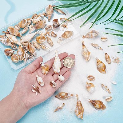 64Pcs 8 Styles Acrylic Pendants OACR-PH0004-45-1