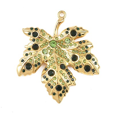 304 Stainless Steel with Rhinestone Big Pendants STAS-Z186-02G-02-1