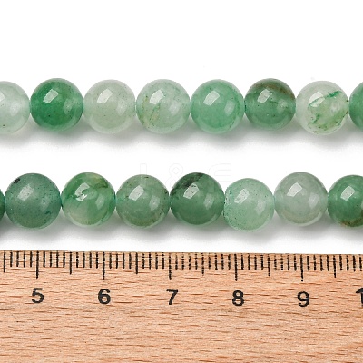 Natural Green Aventurine Round Beads Strands G-S150-8mm-4-1