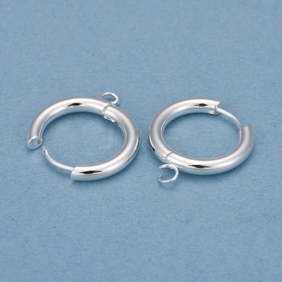 201 Stainless Steel Huggie Hoop Earring Findings STAS-P283-01G-S-1
