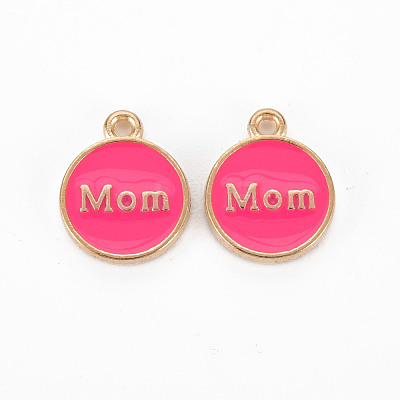 Mother's Day Alloy Enamel Charms ENAM-T016-11A-RS-1
