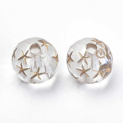 Plating Acrylic Beads OACR-S016-66-1