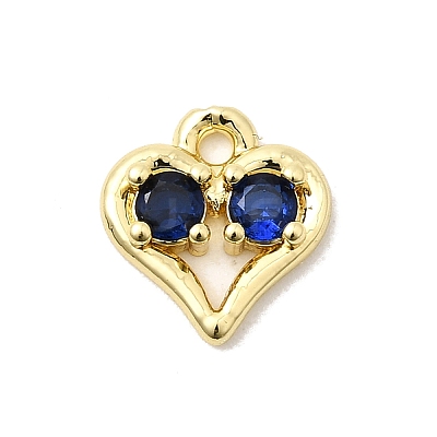 Brass Micro Pave Cubic Zirconia Pendants KK-L258-11G-01-1