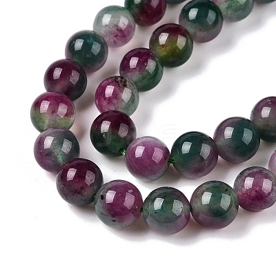 Dyed Natural White Jade Beads Strands G-T138-10mm-210-7-1