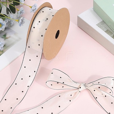 1Roll Printed Polyester Chiffon Ribbons OCOR-CY0002-35C-1
