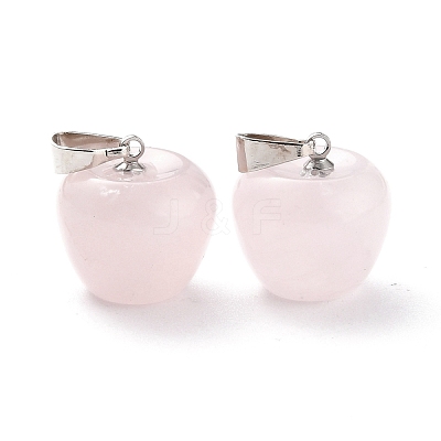 Natural Rose Quartz Pendants G-Z022-01N-1