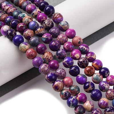 Dyed Natural Regalite/Imperial Jasper/Sea Sediment Jasper Beads Strands G-B124-C02-09-1