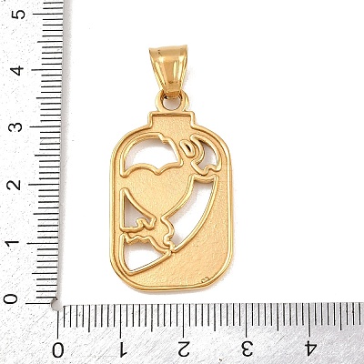 Hand Polished 304 Stainless Steel Pendants Ion Plating(IP) LS-STAS-K316-05G-1