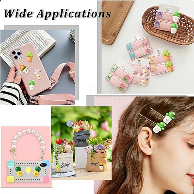50Pcs 5 Styles Opaque Resin Decoden Cabochons RESI-CJ0003-88-1