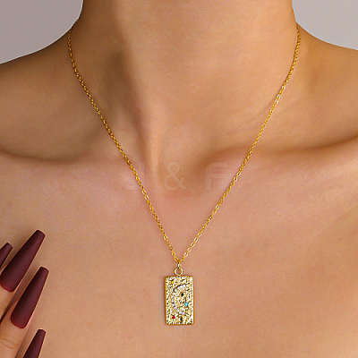 Brass Pendant Necklaces HA5496-1-1