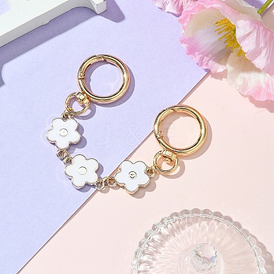 Plastic Enamel Flower Link Bag Strap FIND-YW00001-02-1