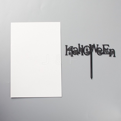 Acrylic Halloween Theme Word Cake Insert Card Decoration DIY-H109-15-1