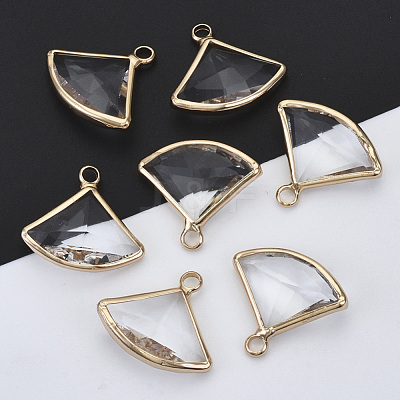 Transparent Glass Pendants GLAA-N038-12A-1