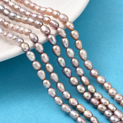 Natural Cultured Freshwater Pearl Beads Strands PEAR-I007-01P-04B-1