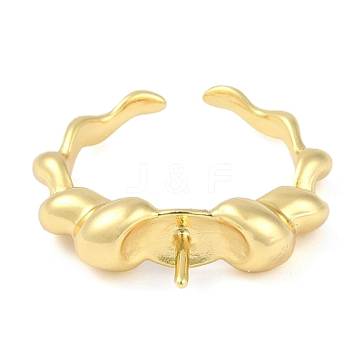 Brass Cuff Finger Ring Settings LS-KK-L219-15C-G-1