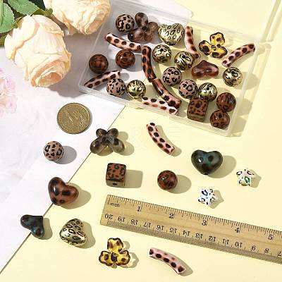 38Pcs Transparent Acrylic Beads OACR-FS0002-71-1