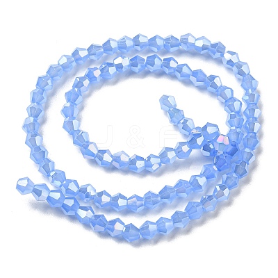 Imitation Jade Electroplate Glass Beads Strands EGLA-A039-J4mm-B04-1