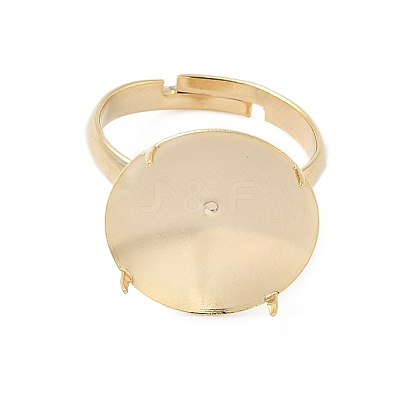 Adjustable Brass 4 Prong Ring Settings KK-K414-04B-G-1