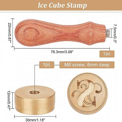 1Pc Brass Stamp Head DIY-OC0008-30S-1