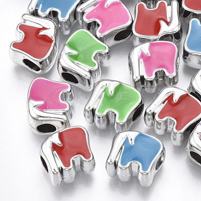 UV Plating Acrylic European Beads OACR-T005-96P-1