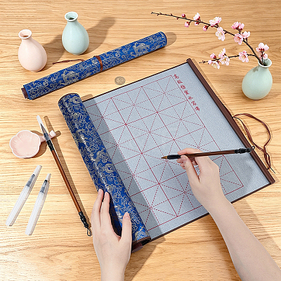 2Pcs 2 Colors Flocking Reusable Water Writing Cloth AJEW-OC0016-35A-1
