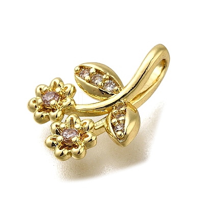 Brass Micro Pave Cubic Zirconia Pendants ZIRC-I070-067G-1