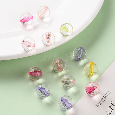 Transparent Acrylic Beads TACR-S154-10A-1