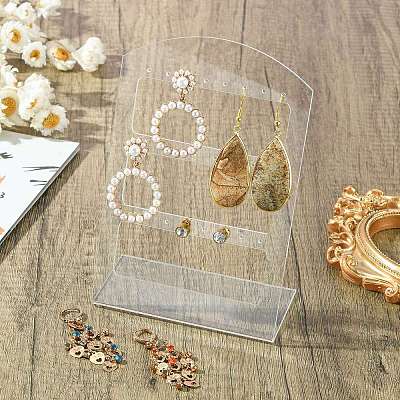 Organic Glass Earring Display Racks X-EDIS-N001-02B-1