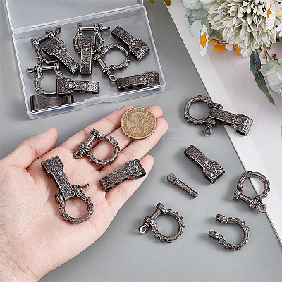 8 Bags Alloy Shackle Clasps FIND-UN0007-86-1