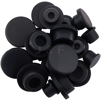 30Pcs 5 Styles Silicone Hole Plugs AJEW-GF0011-63C-1