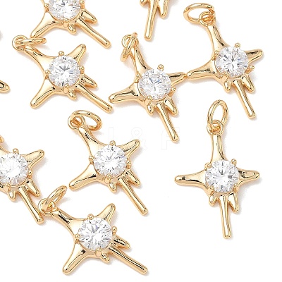 SHEGRACE Brass Clear Cubic Zirconia Pendants XGRQ3K574-566G-1