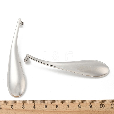 304 Stainless Steel Teardrop Stud Earrings for Women EJEW-M089-07P-1