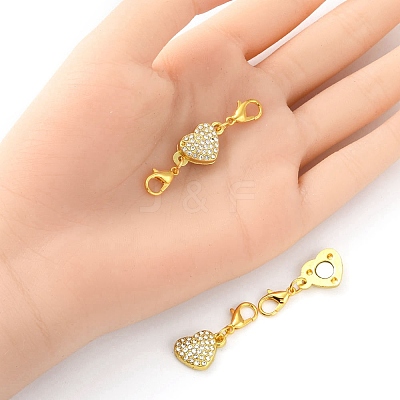 Alloy Crystal Rhinestone Magnetic Clasps ALRI-YW0001-10G-1